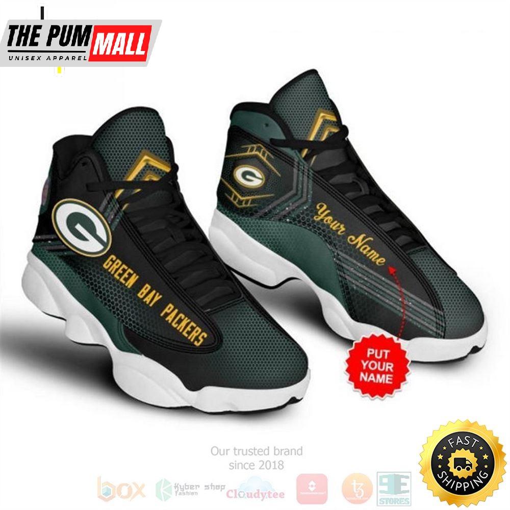 Personalized Green Bay Packerss Nfl Custom Air Jd 13 Shoes