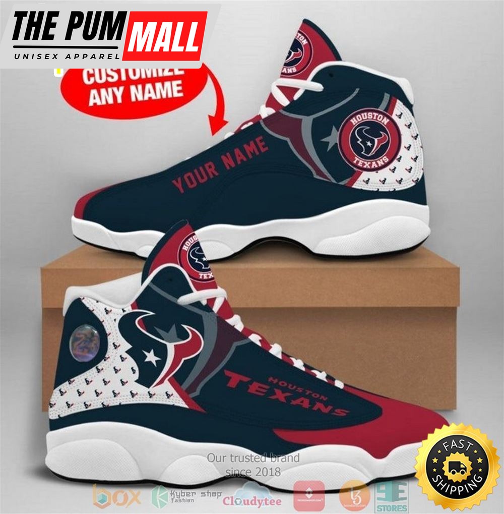 Personalized Houston Texans Nfl Big Logo Football Team 5 Air Jd 13 Sneaker Shoes