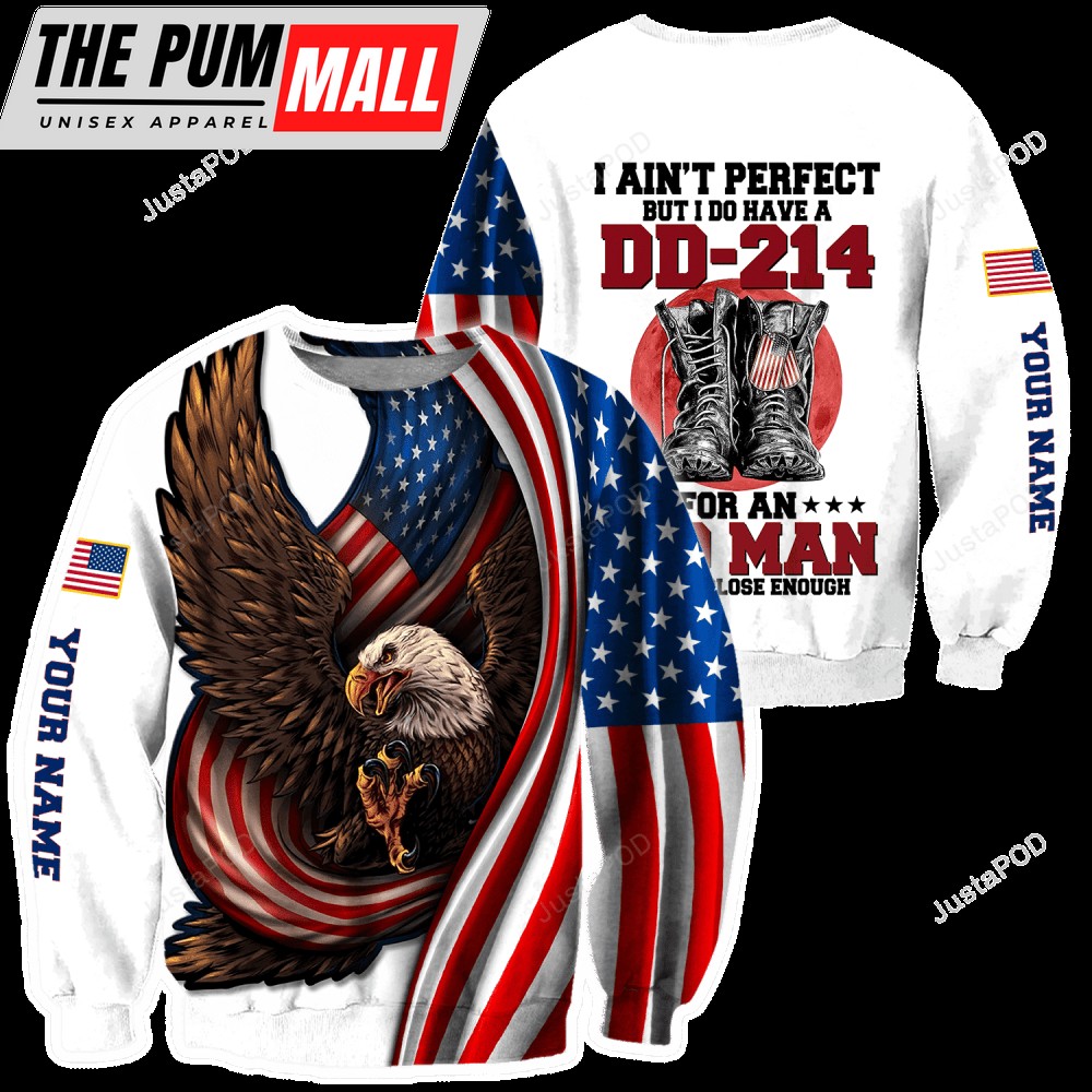 Personalized I Have A DD-214 US Veteran 3D All Over Printed Custom Name Ugly Sweater