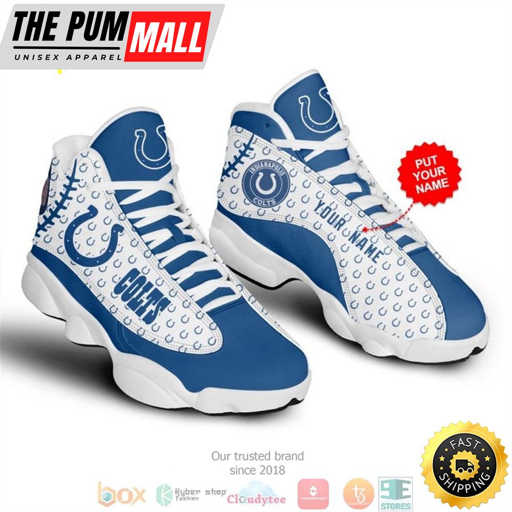 Personalized Indianapolis Colts Nfl 5 Football Air Jd 13 Sneaker Shoes