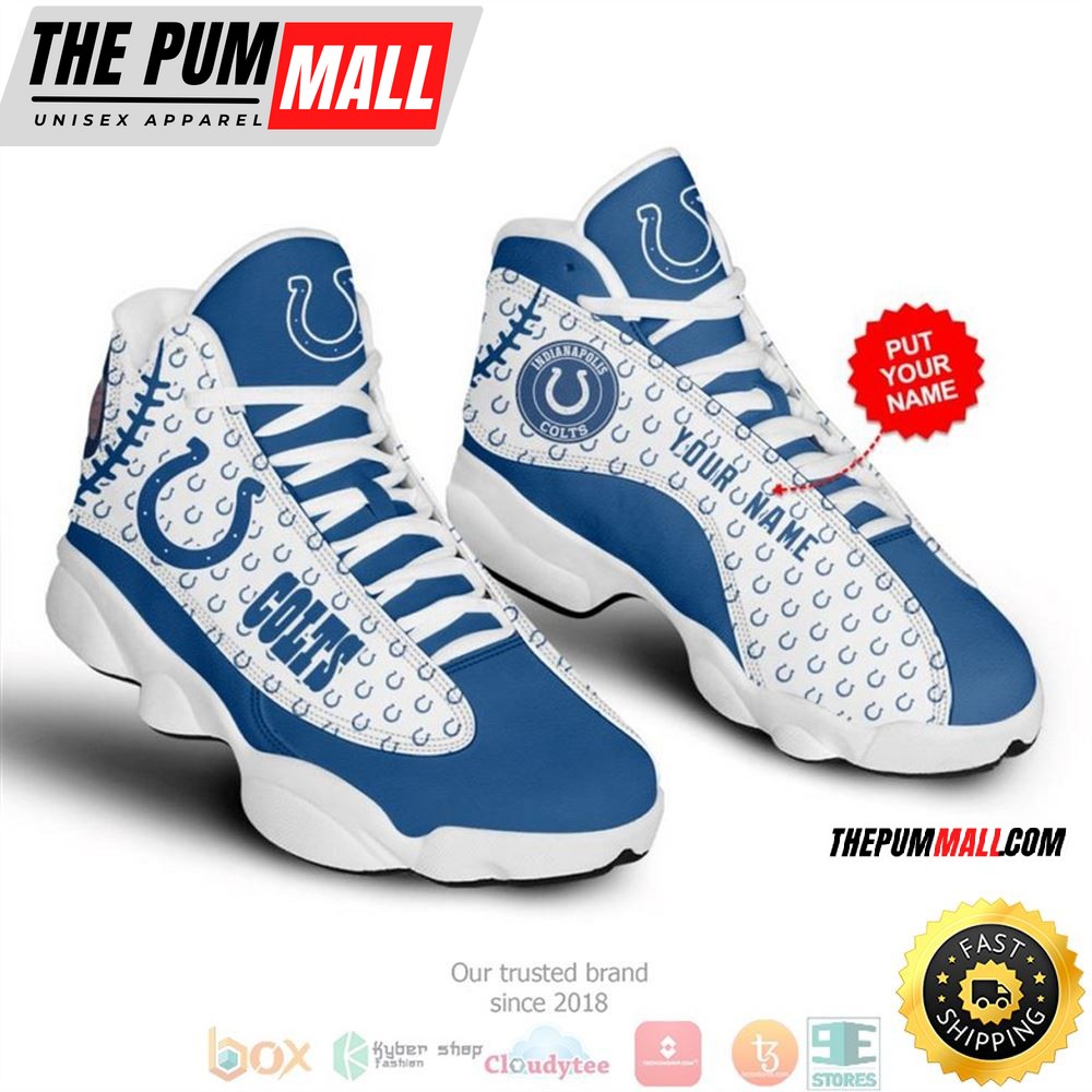 Personalized Indianapolis Colts Nfl 5 Football Air Jd 13 Sneaker Shoes