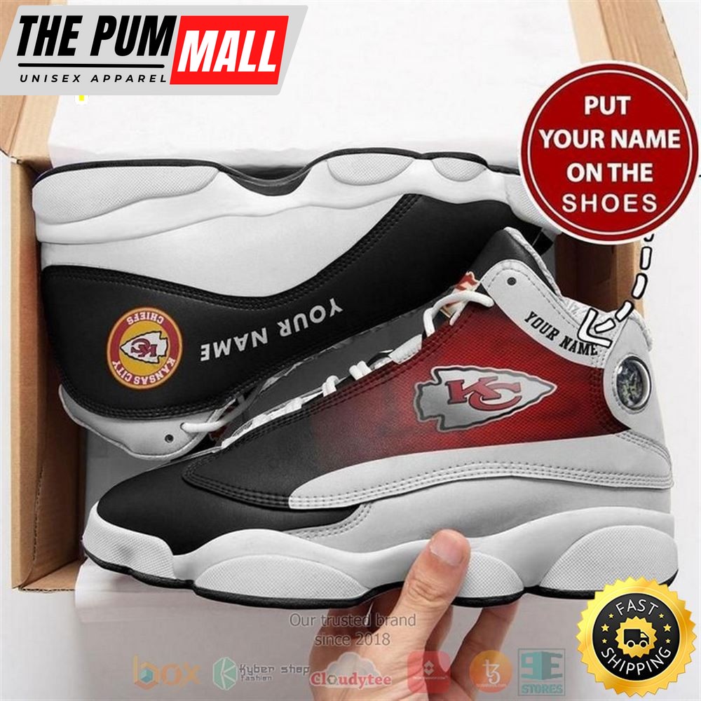 Personalized Kansas City Chiefs Nfl Logo Football Team Custom Air Jd 13 Shoes
