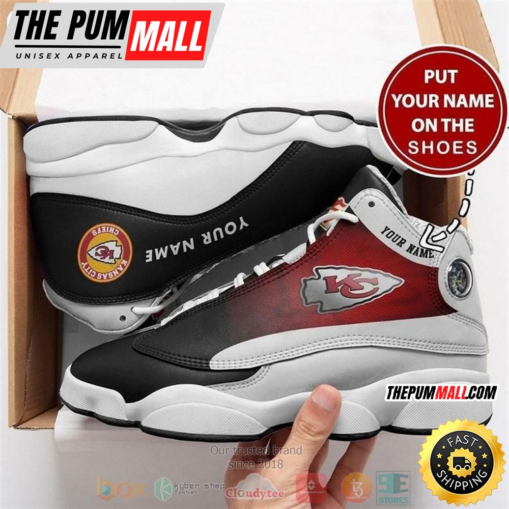 Personalized Kansas City Chiefs Nfl Logo Football Team Custom Air Jd 13 Shoes
