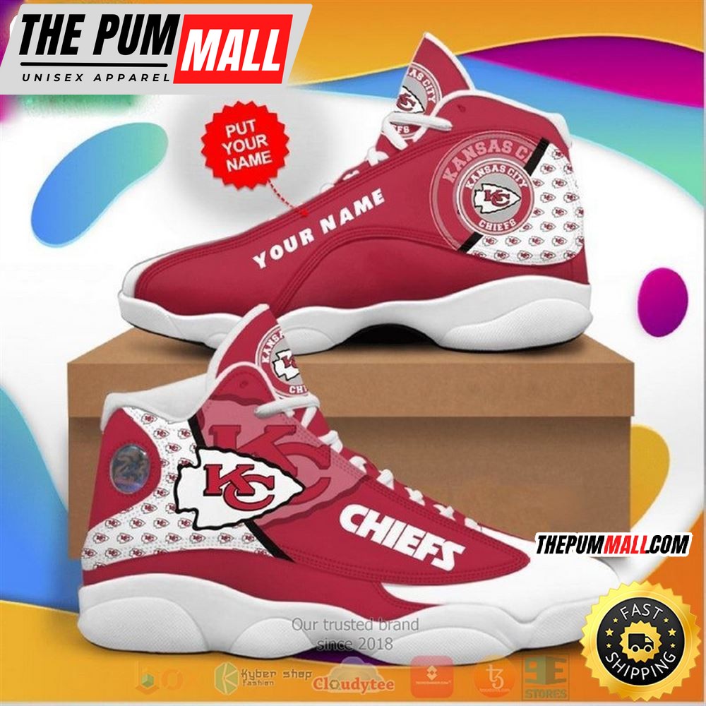 Personalized Kansas City Chiefs Nfl Team Custom Air Jd 13 Shoes