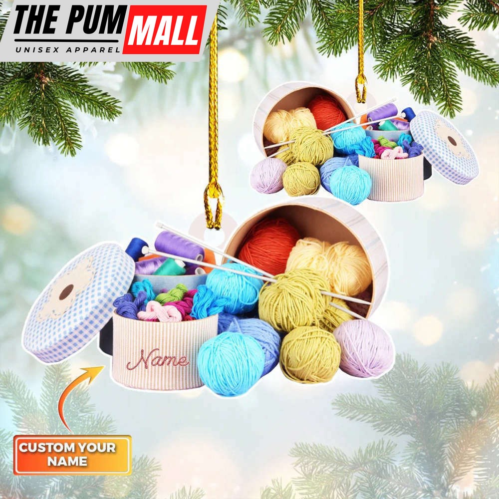 Personalized Knitting Christmas Ornament Knitted Xmas Tree Ornaments For 2023 Limited Edition