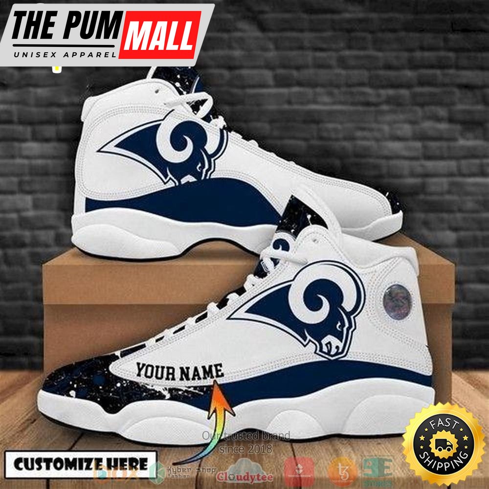 Personalized Los Angeles Rams Nfl Football Big Logo Gift Air Jd 13 Sneaker Shoes