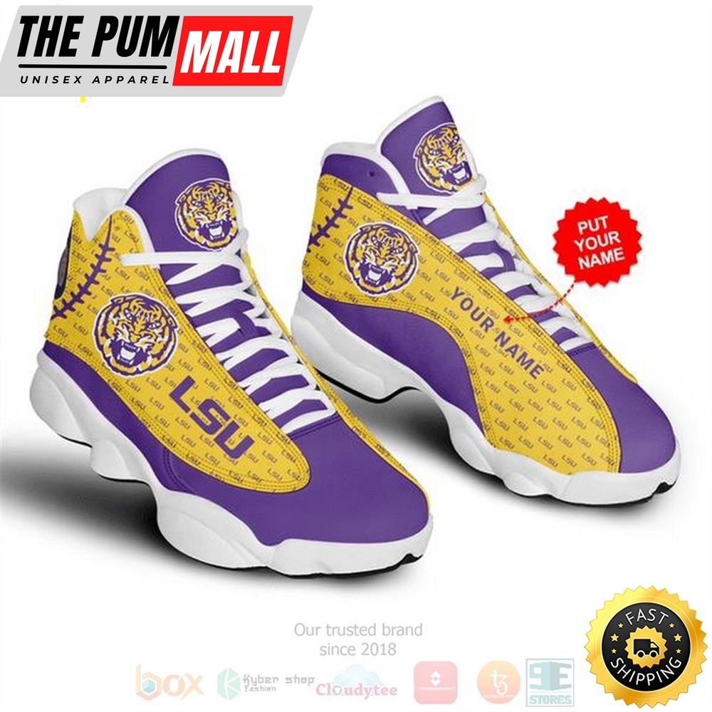 Personalized Lsu Tigers Nfl Custom Air Jd 13 Shoes