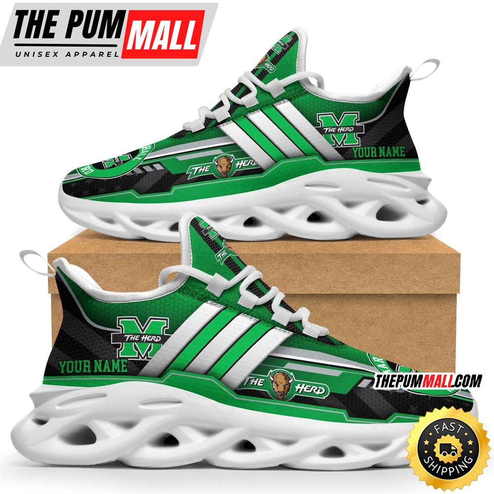 Personalized Marshall Thundering Herd Max Soul Shoes Sneakers Elevate Your Every Step