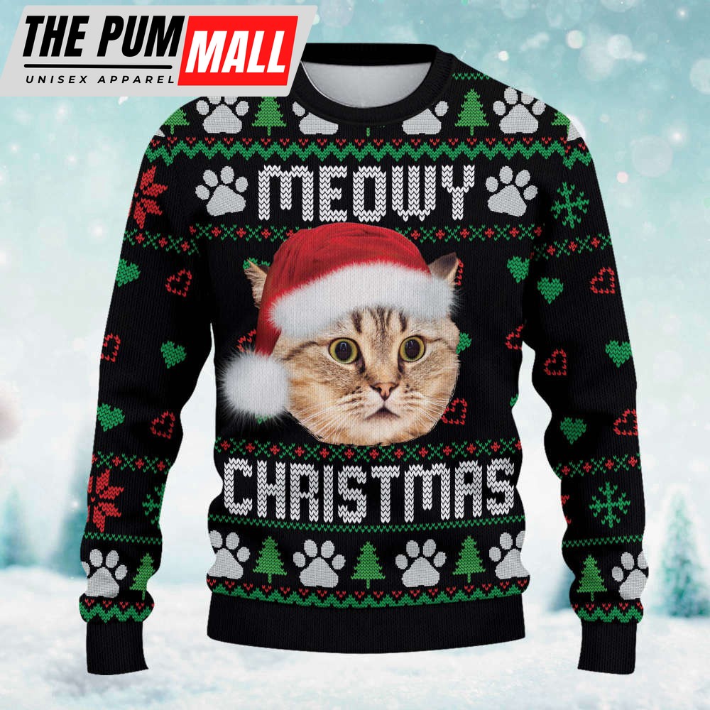 personalized-meowy-christmas-sweatshirt-cat-custom-photo-ugly-christmas-sweater-n2se0rdh Personalized Meowy Christmas Sweatshirt, Cat Custom Photo Ugly Christmas Sweater For Cat Lover