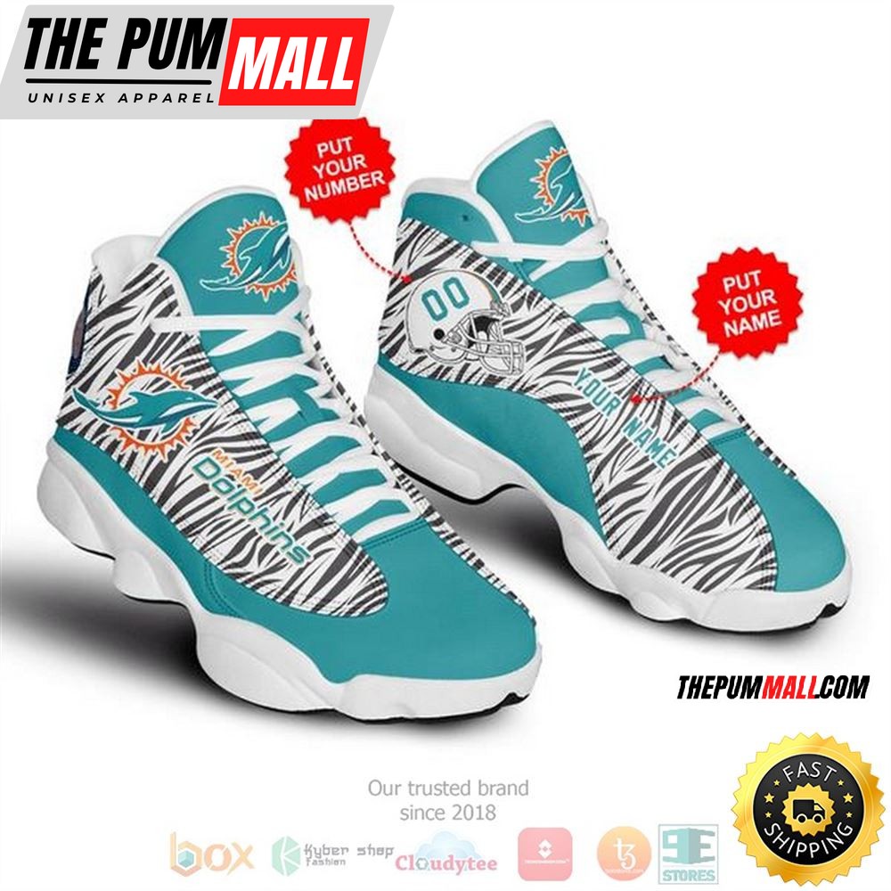 Personalized Miami Dolphins Nfl Custom Air Jd 13 Shoes 2