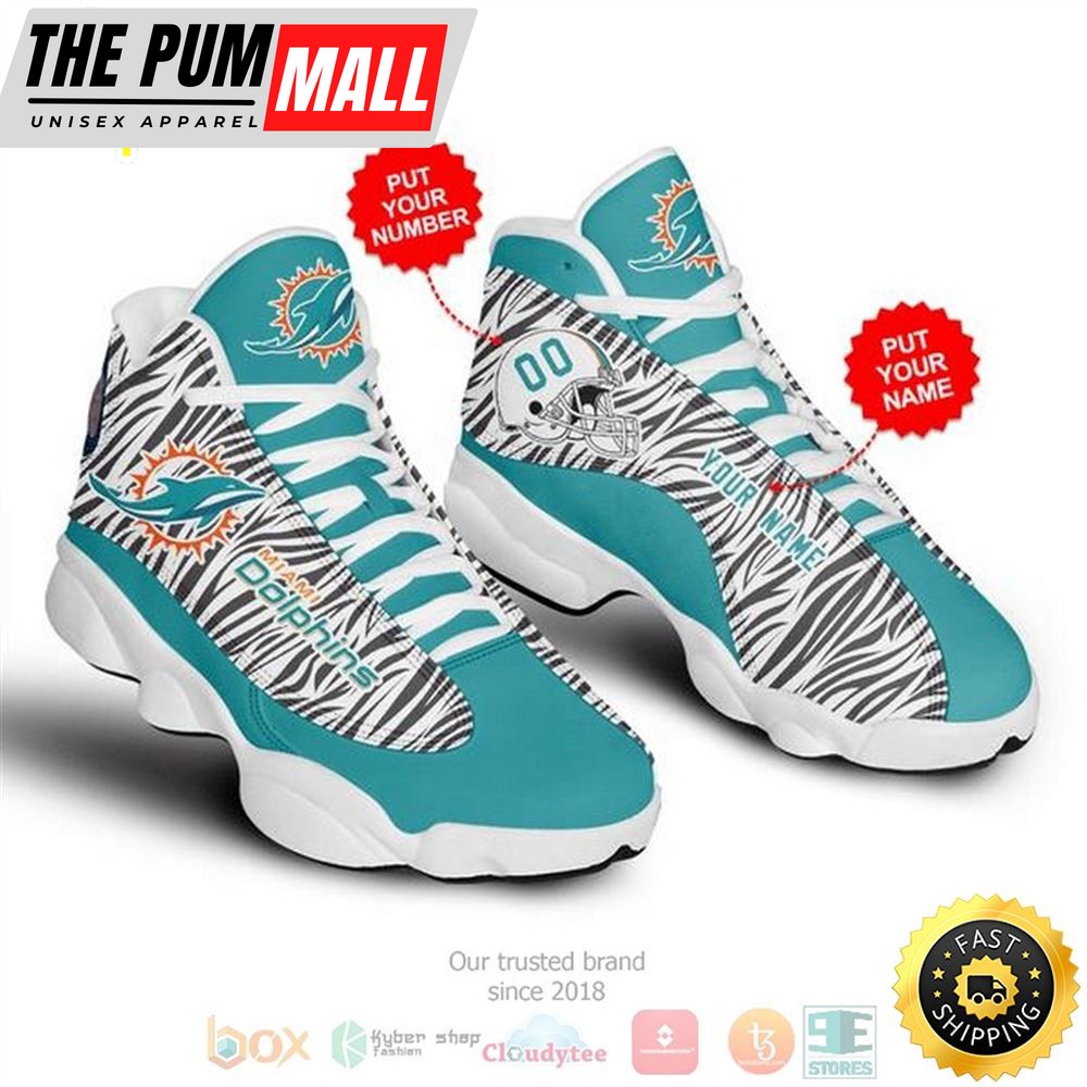 Personalized Miami Dolphins Nfl Custom Air Jd 13 Shoes 2