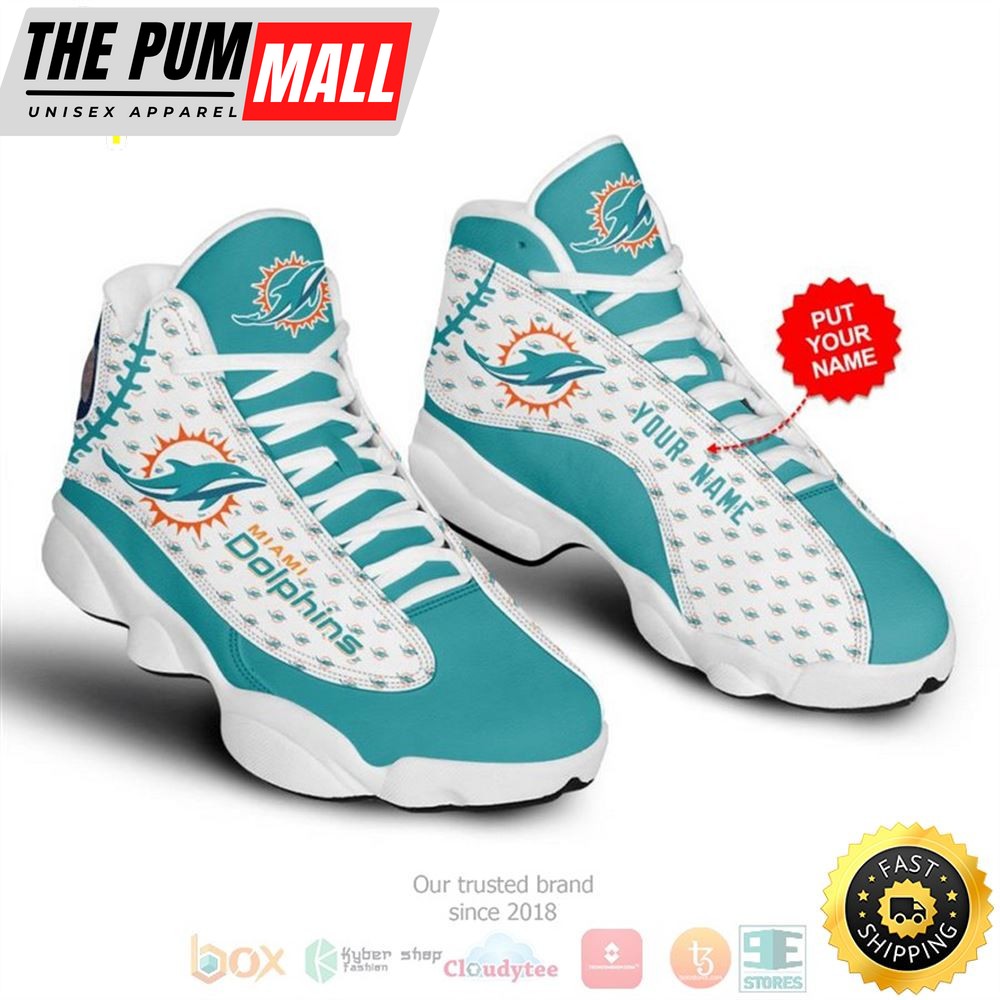 Personalized Miami Dolphins Nfl Football Team Custom Air Jd 13 Shoes 2