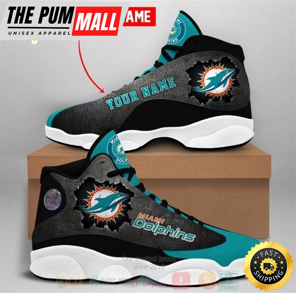 Personalized Miami Dolphins Nfl Team Air Jd 13 Shoes