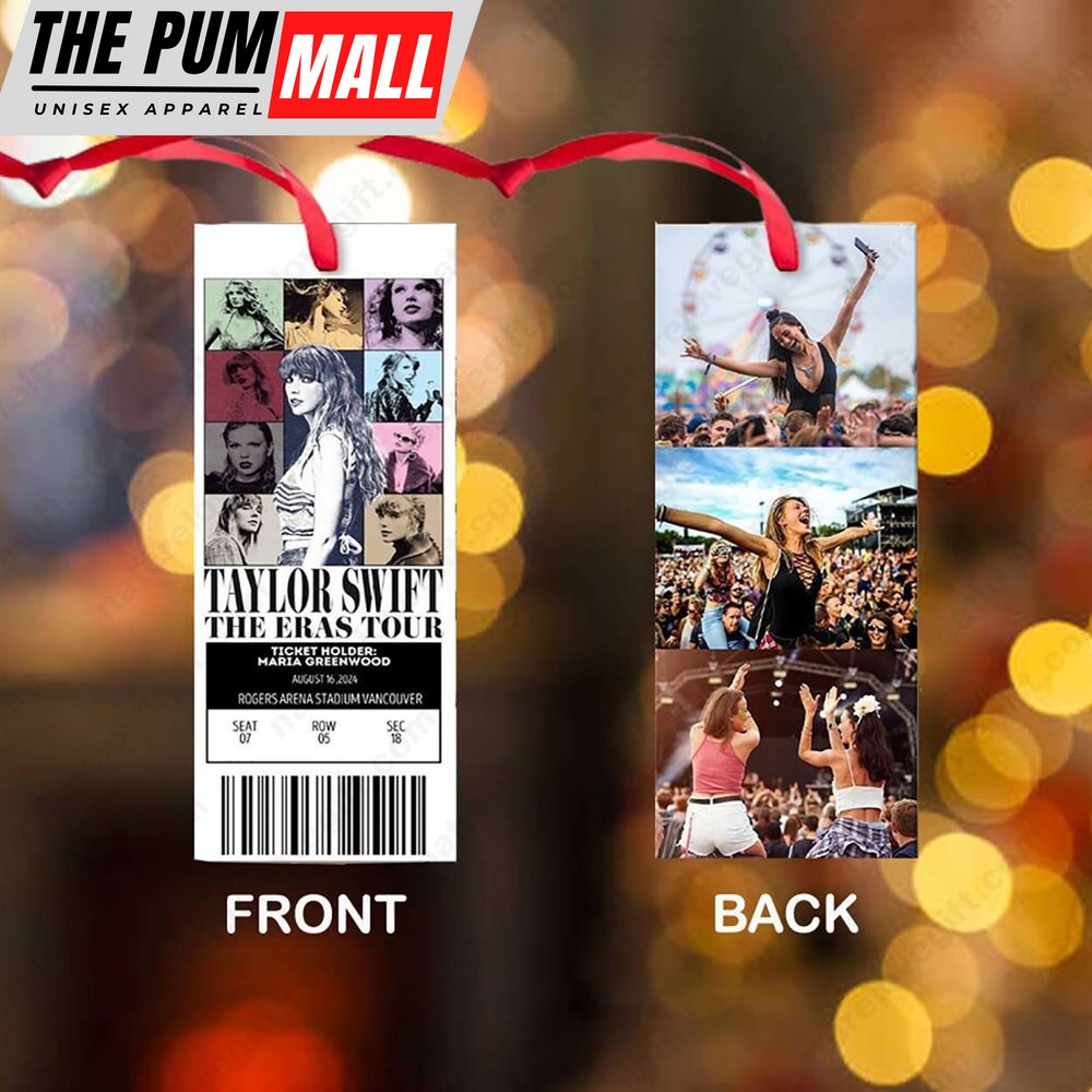 Personalized Music Ticket Taylor Swift Ornament Eras Tour Gift For Fans Limited Edition