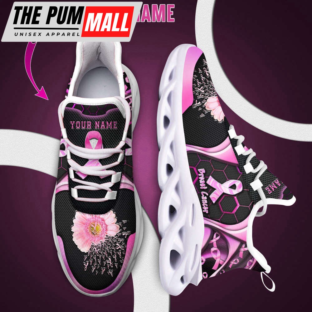 Personalized Name Breast Cancer Awareness Max Shoes For Men Women