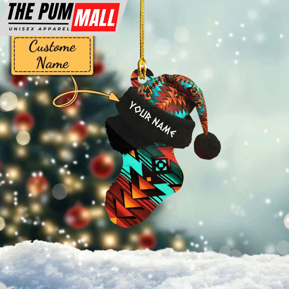 Personalized Native Christmas Socks Ornament Christmas Tree Decorations Limited Edition