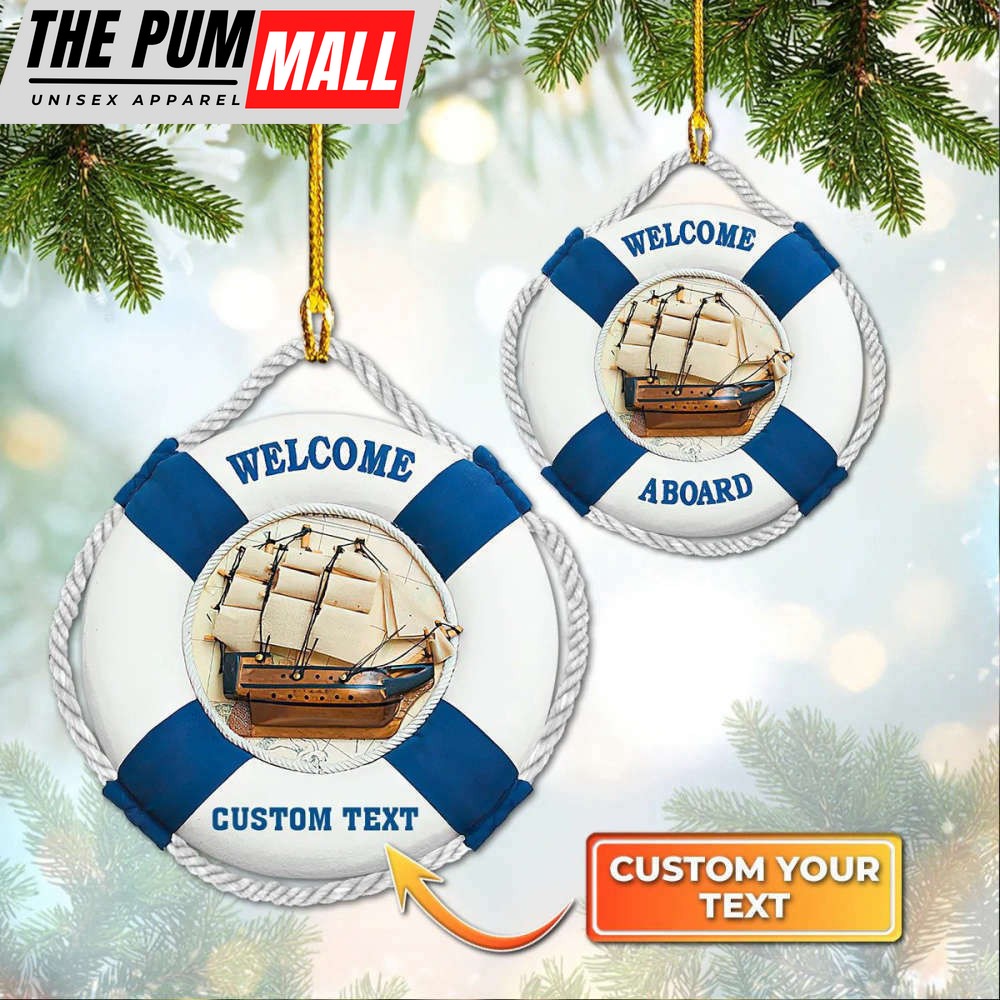 Personalized Nautical Life Ring Ship Ornament Christmas Tree Decorations Ideas Presents Limited Edition