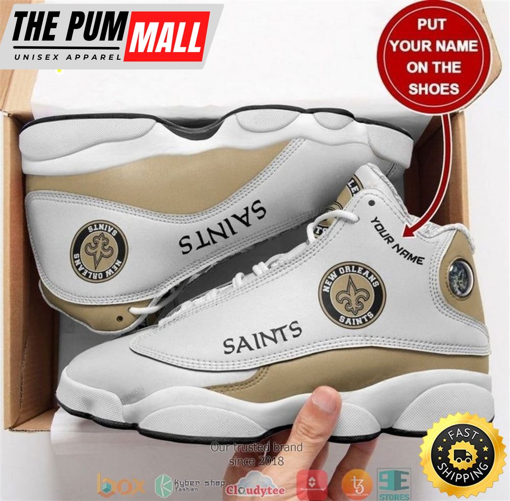 Personalized New Orleans Saints Nfl Football Team Air Jd 13 Sneaker Shoes