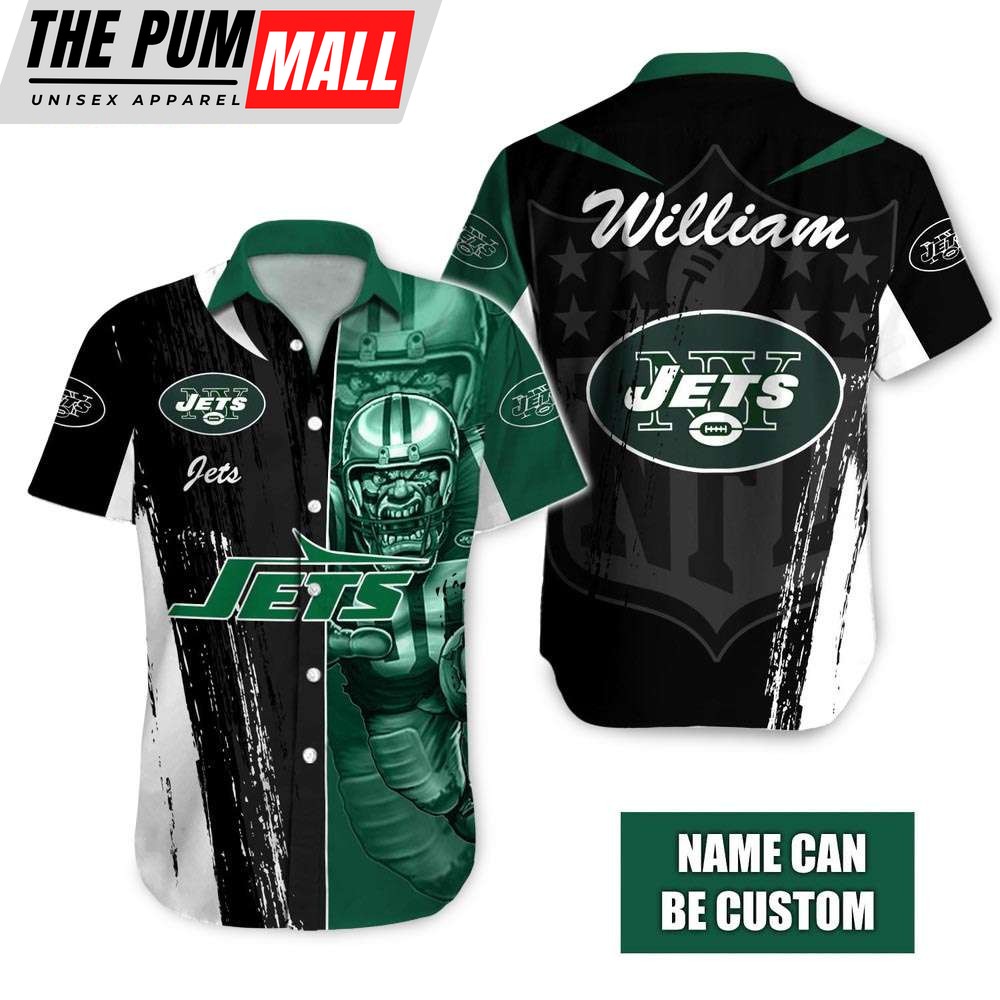 Personalized New York Jets Mascot Football Team Hawaiian Shirt