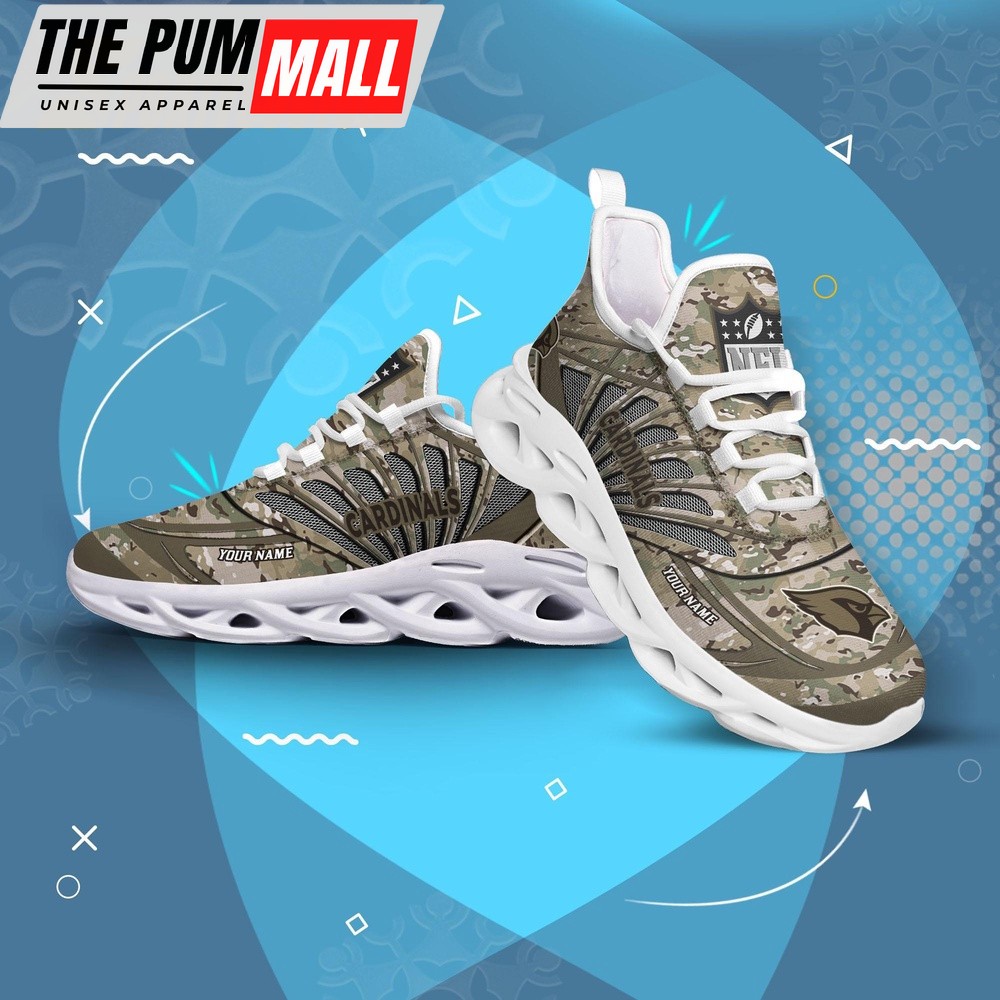 Personalized NFL Arizona Cardinals Camo Max Soul Shoes Sneaker