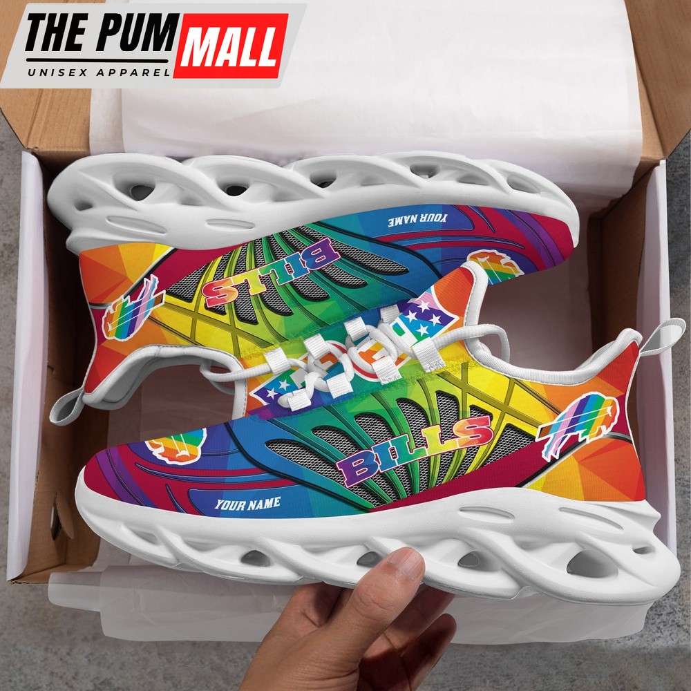 Personalized NFL Buffalo Bills LGBT Pride Max Soul Shoes Sneaker