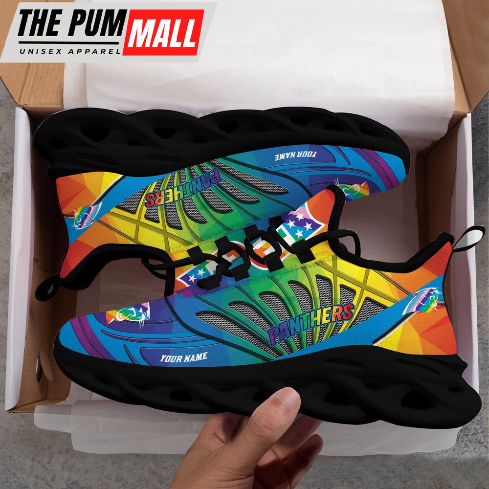 Personalized NFL Carolina Panthers LGBT Pride Max Soul Shoes Sneaker