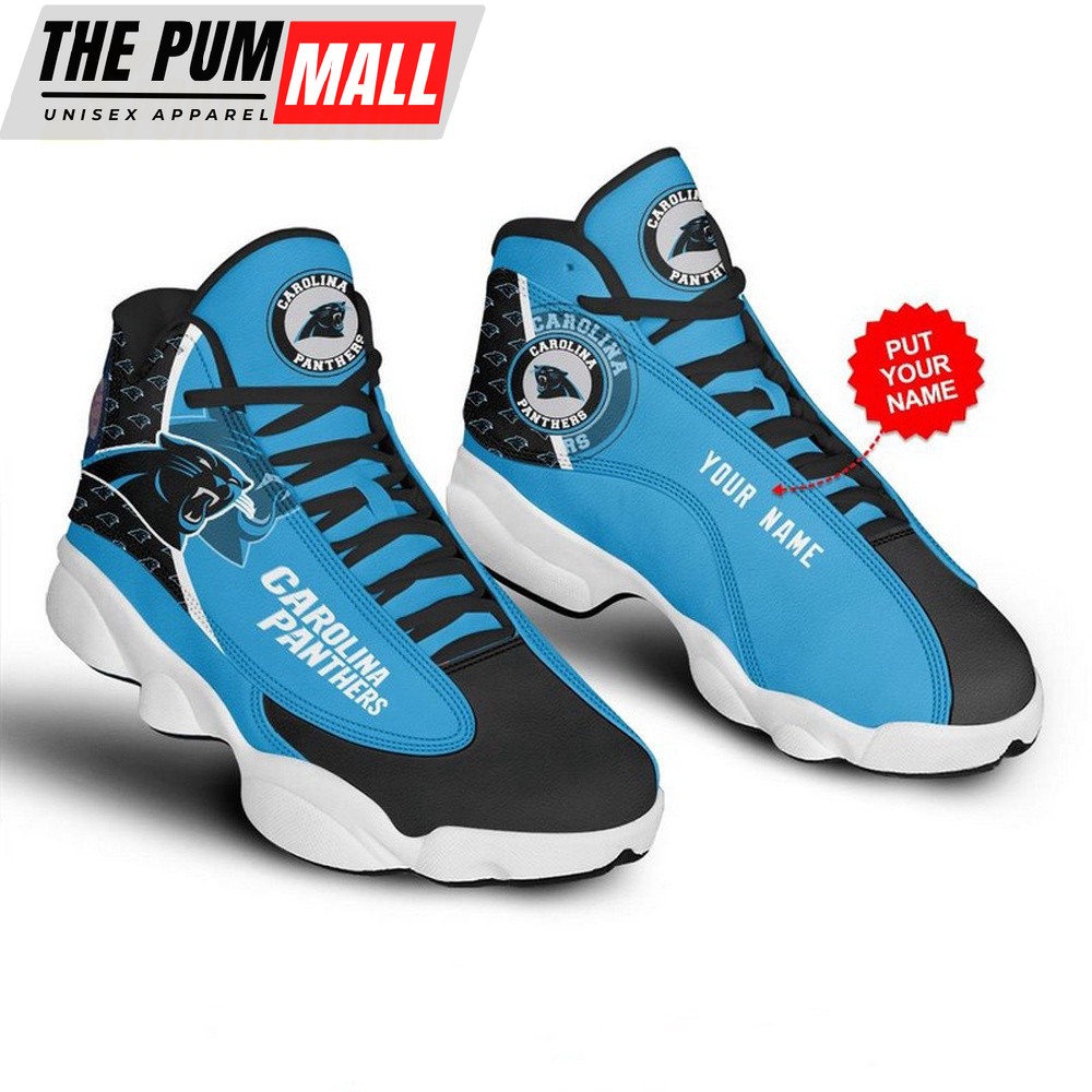 Personalized NFL Carolina Panthers Logo Design Air Jd 13 Shoes