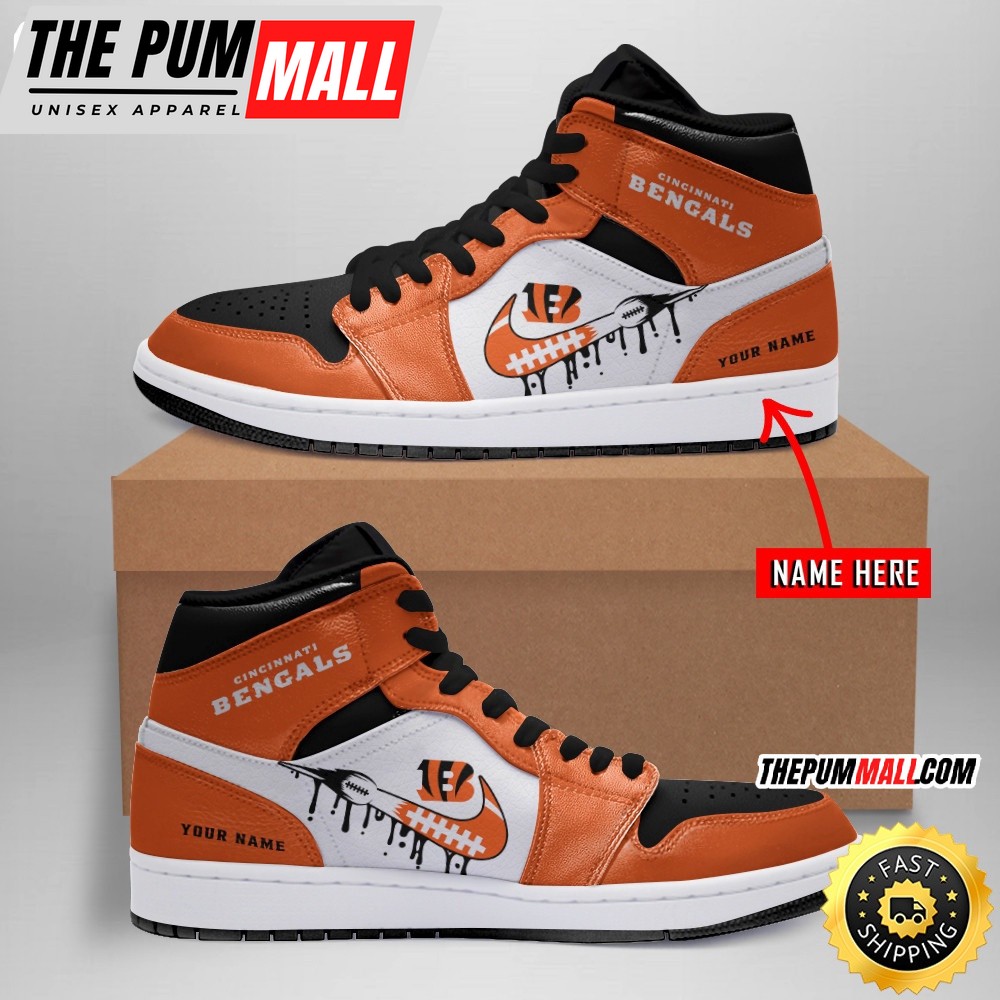 Personalized NFL Cincinnati Bengals Air Jd 1 Shoes Iconic Air Jd 1 Shoes