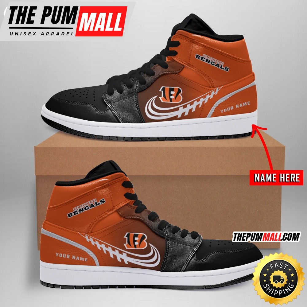 Personalized NFL Cincinnati Bengals Air Jd 1 Shoes