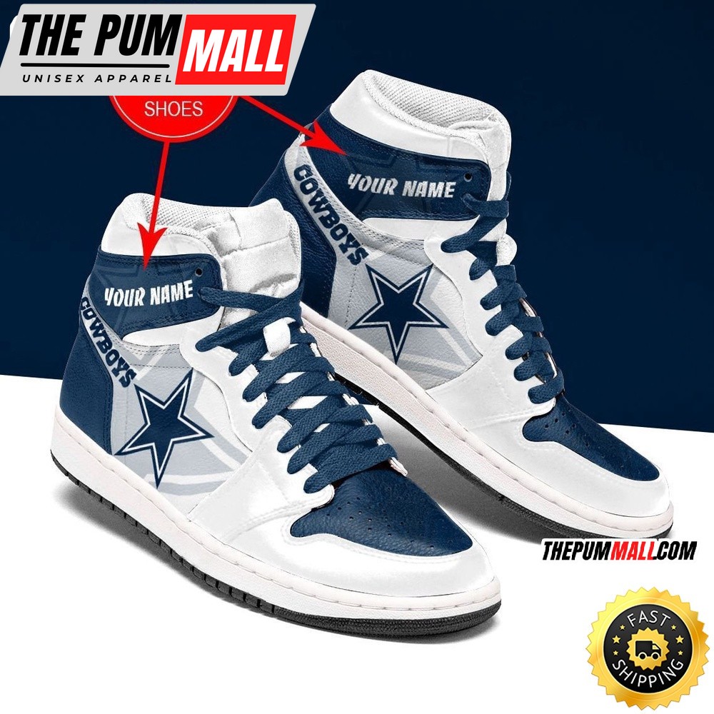 Personalized NFL Dallas Cowboys Air Jd 1 Shoes Classic Jordan 1 Sneakers