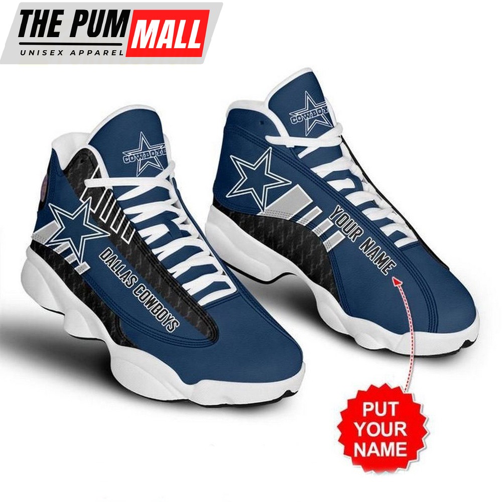 Personalized NFL Dallas Cowboys Football Big Logo 29 Air Jd 13 Sneaker Shoes