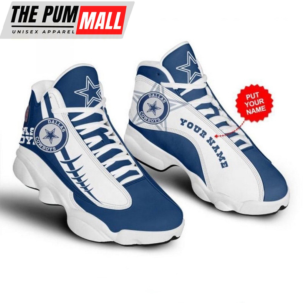 Personalized NFL Dallas Cowboys Football Team Air Jd 13 Shoes