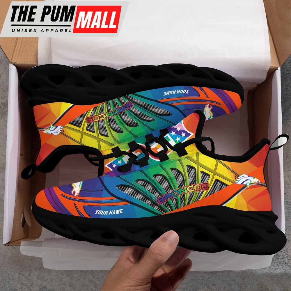 Personalized NFL Denver Broncos LGBT Pride Max Soul Shoes Sneaker
