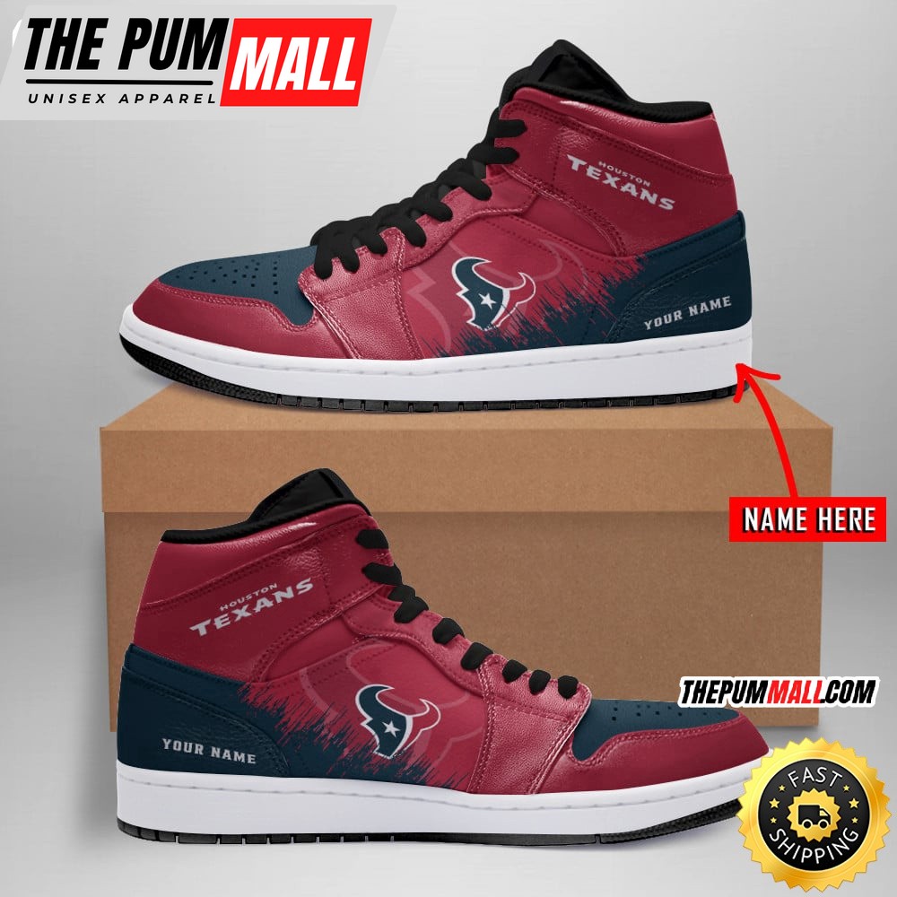 Personalized NFL Houston Texans Air Jd 1 Shoes