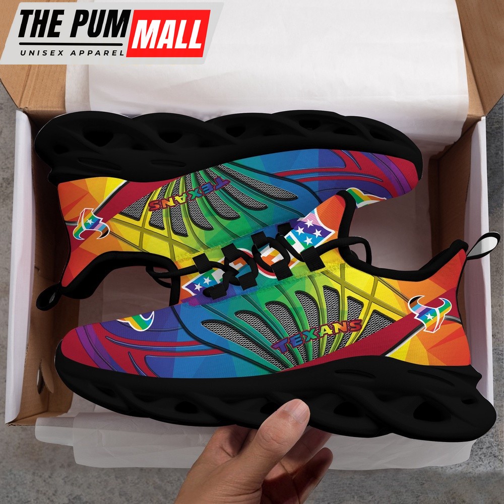 Personalized NFL Houston Texans LGBT Pride Max Soul Shoes Sneaker