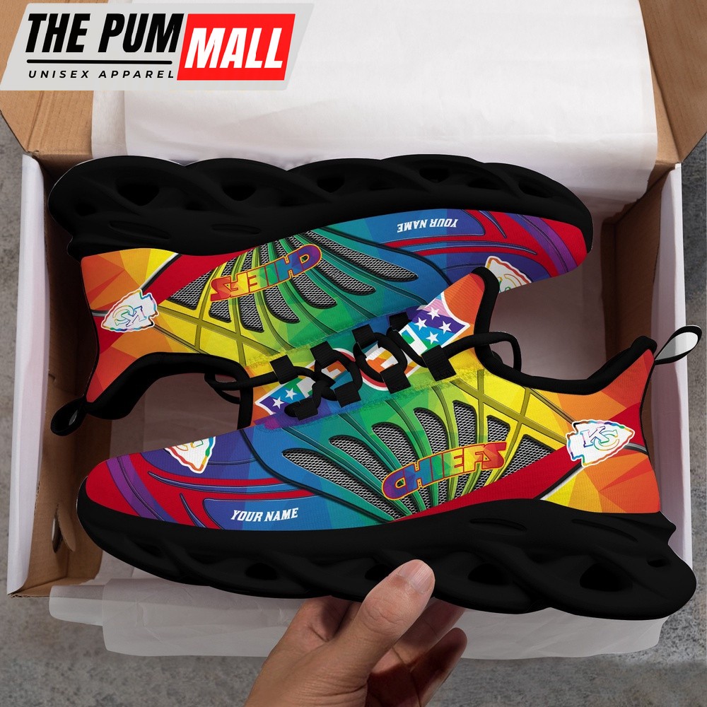 Personalized NFL Kansas City Chiefs LGBT Pride Max Soul Shoes Sneaker