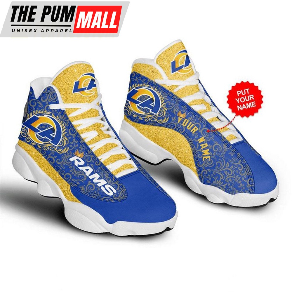 Personalized NFL Los Angeles Rams Sporty Air Jd 13 Shoes Sneaker