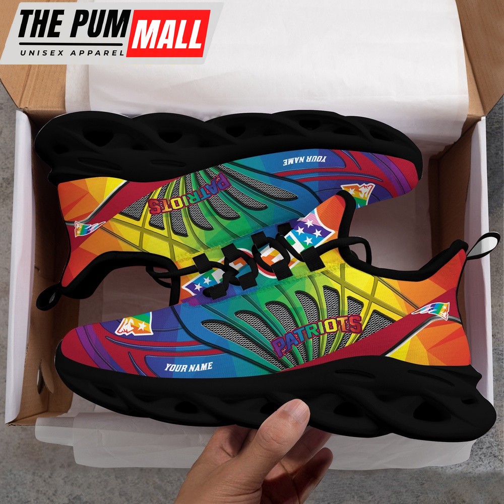 Personalized NFL New England Patriots LGBT Pride Max Soul Shoes Sneaker