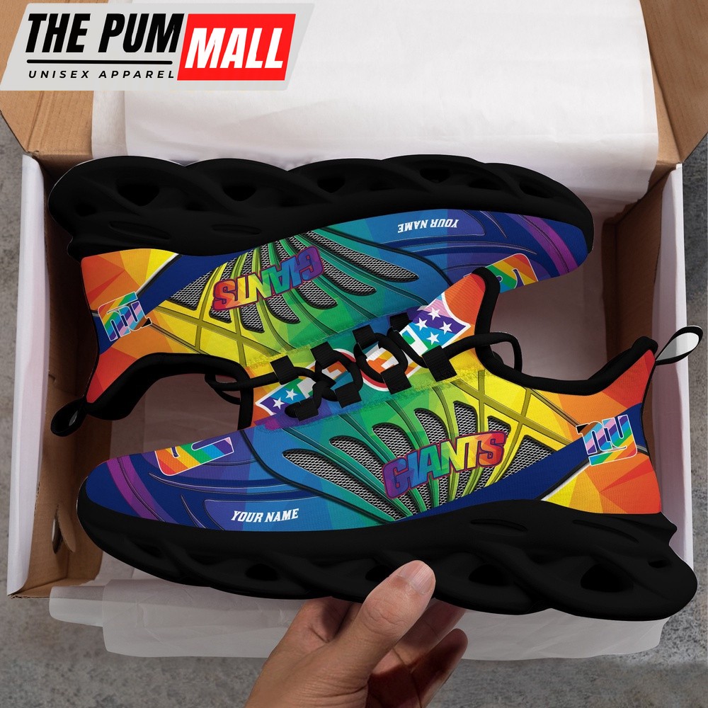 Personalized NFL New York Giants LGBT Pride Max Soul Shoes Sneaker