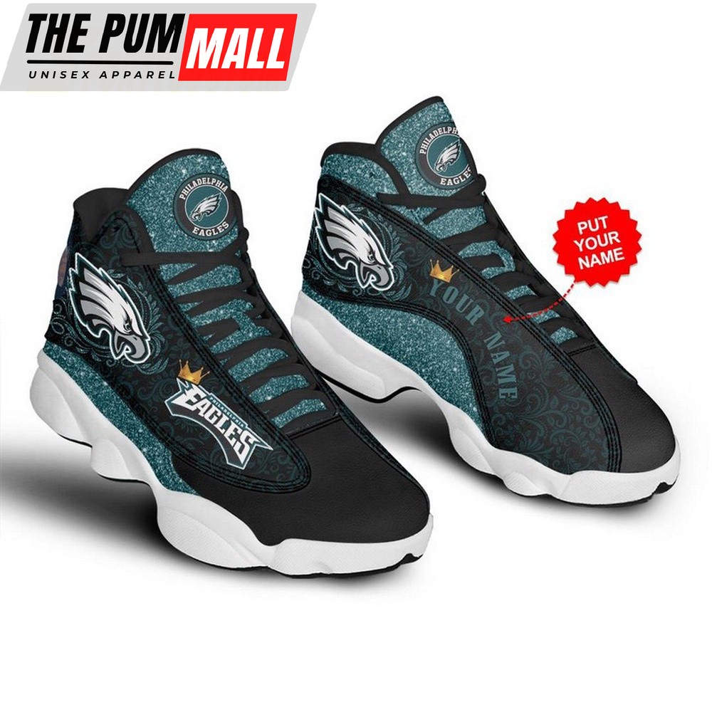 Personalized NFL Philadelphia Eagles Football Team Air Jd 13 Shoes