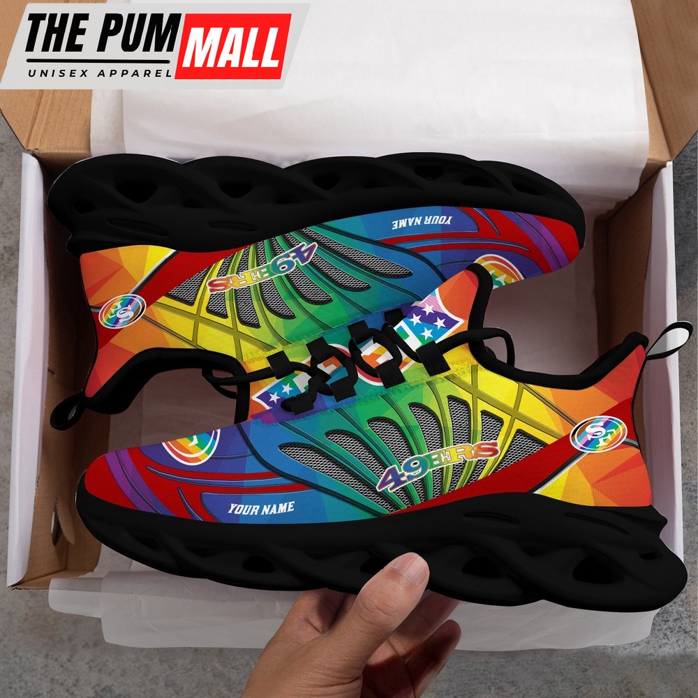Personalized NFL San Francisco 49ers LGBT Pride Max Soul Shoes Sneaker