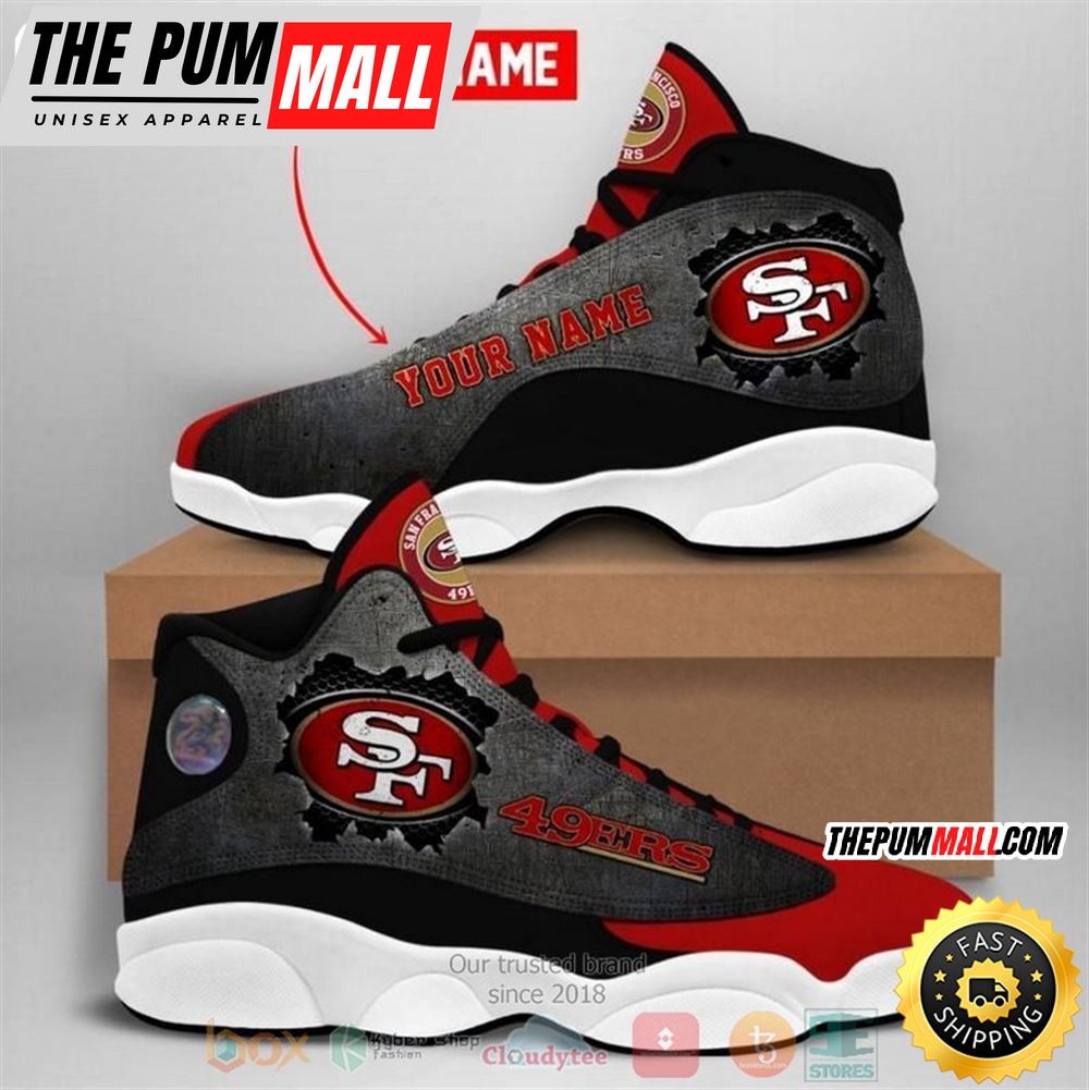 Personalized Nfl San Francisco 49Ers Logo Football Team Custom Air Jd 13 Shoes