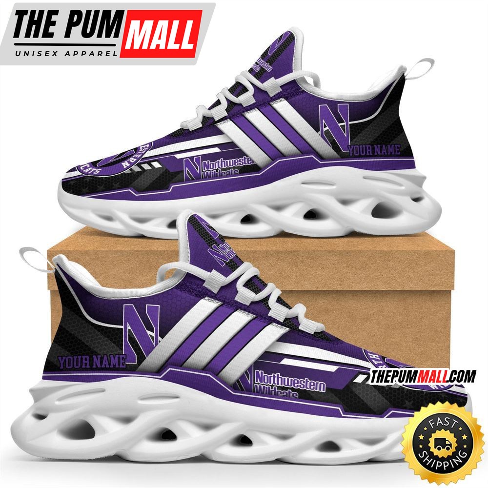 Personalized Northwestern Wildcats Max Soul Shoes Sneakers Elevate Your Every Step