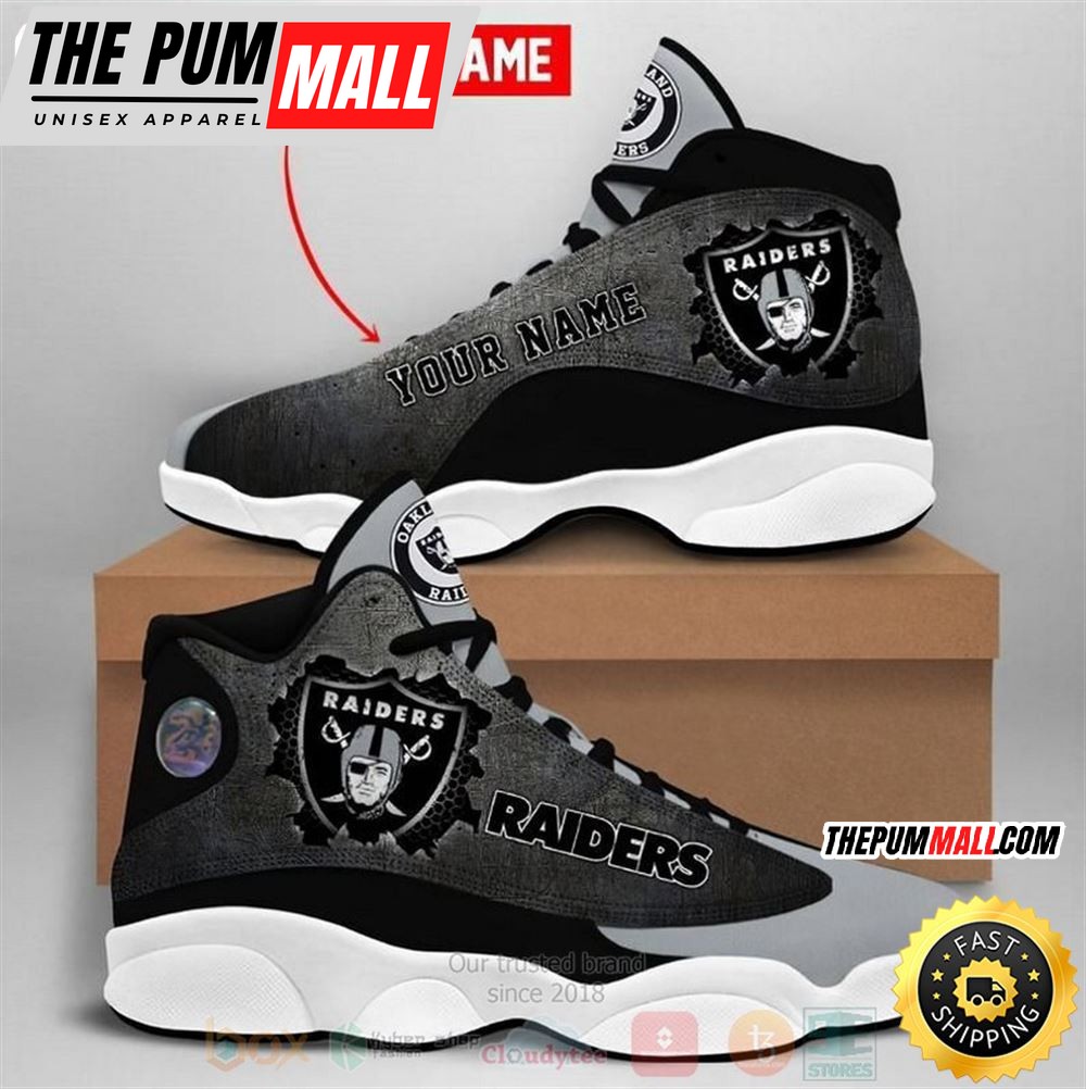 Personalized Oakland Raiders Nfl Custom Air Jd 13 Shoes