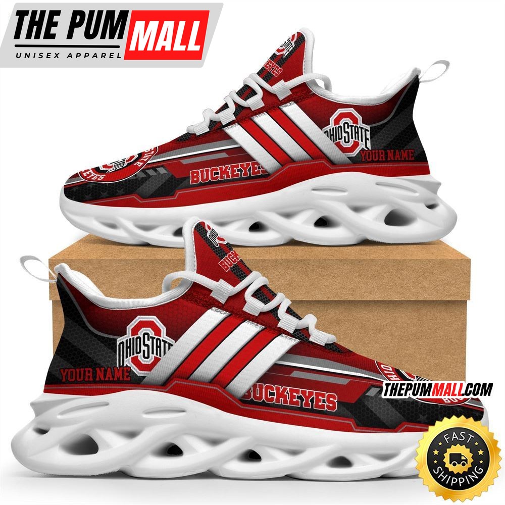 Personalized Ohio State Buckeyes Max Soul Shoes Sneakers Elevate Your Every Step