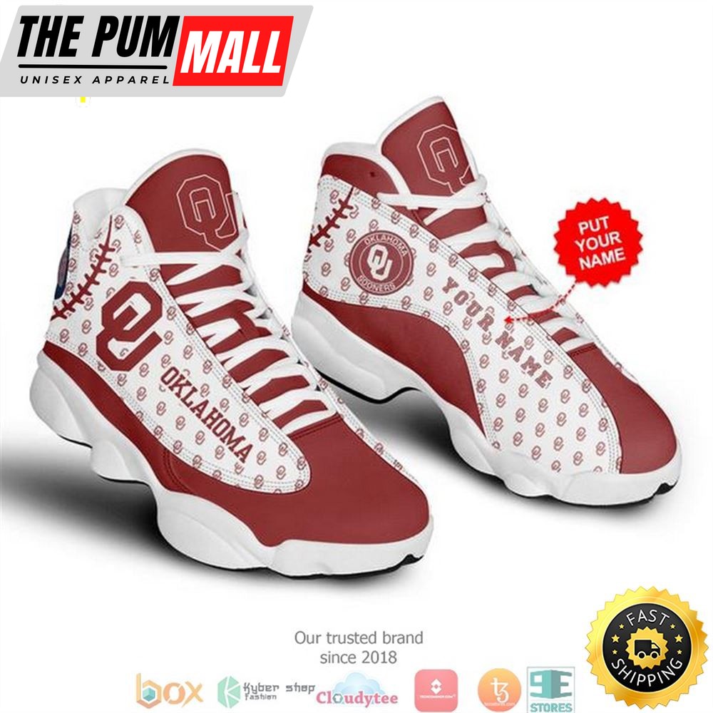 Personalized Oklahoma Sooners Nfl 2 Football Air Jd 13 Sneaker Shoes