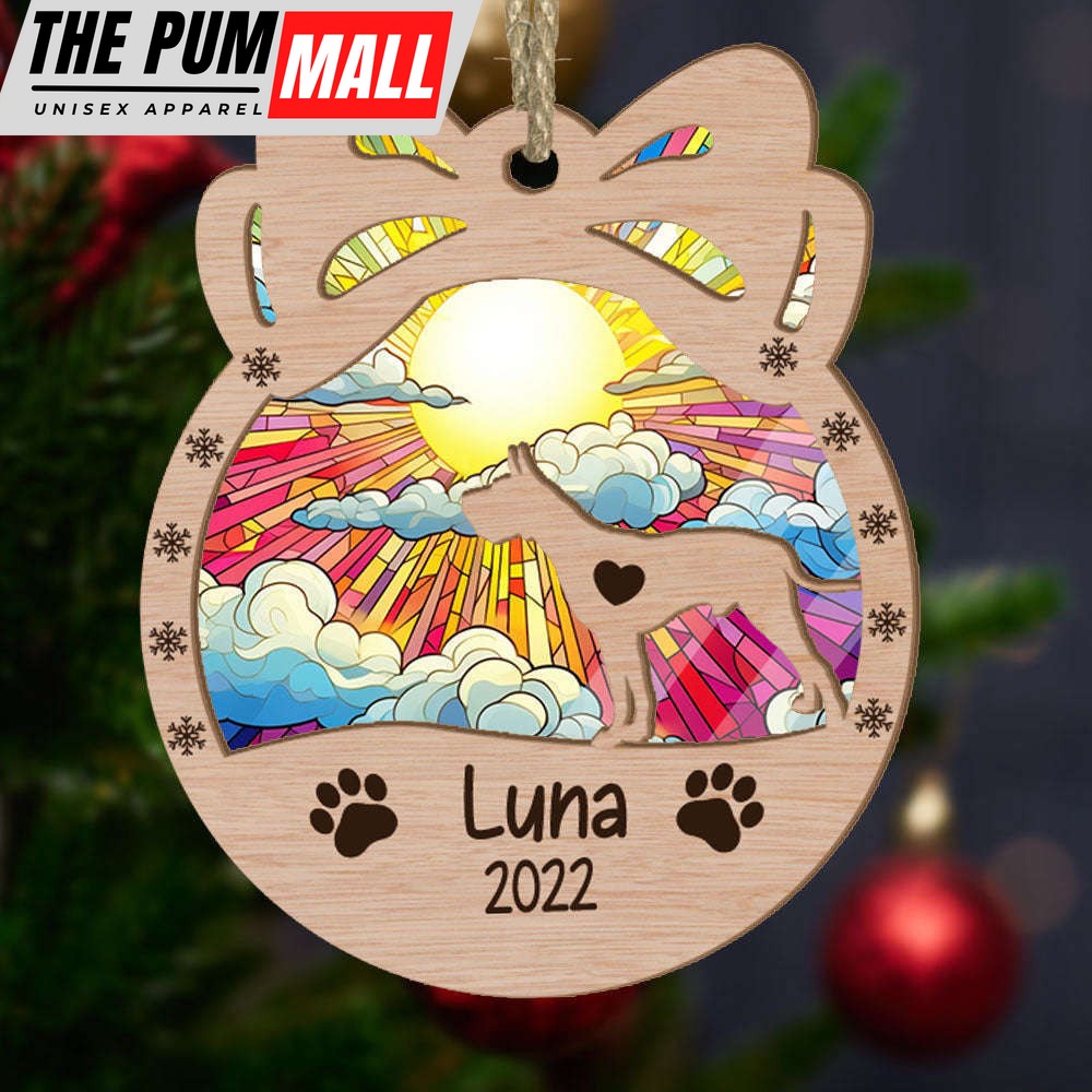 Personalized Orna Bow Great Dane Suncatcher Ornament Personalized Christmas Gift for Dog Lover Limited Edition