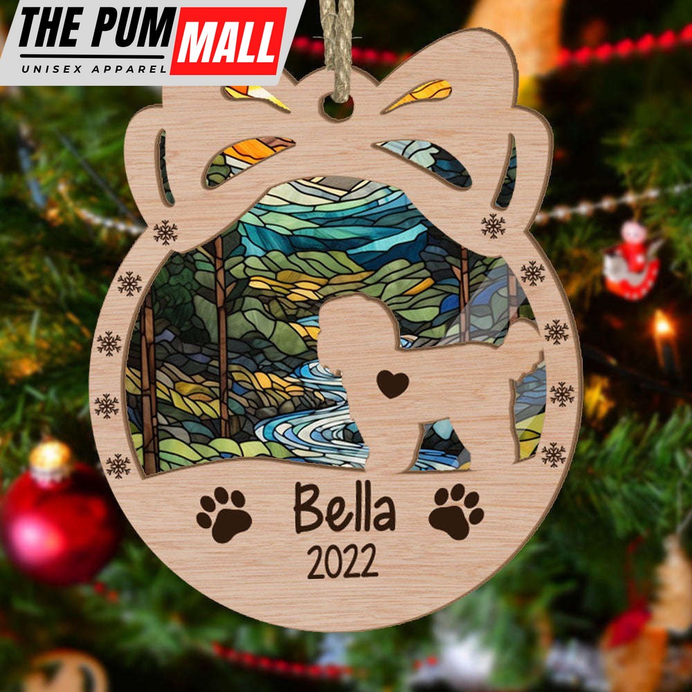 Personalized Orna Bow Shih Tzu Suncatcher Ornament Personalized Christmas Gift for Dog Lover Limited Edition