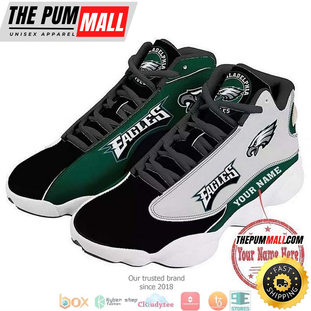 Personalized Philadelphia Eagles Football Nfl Air Jd 13 Sneaker Shoes