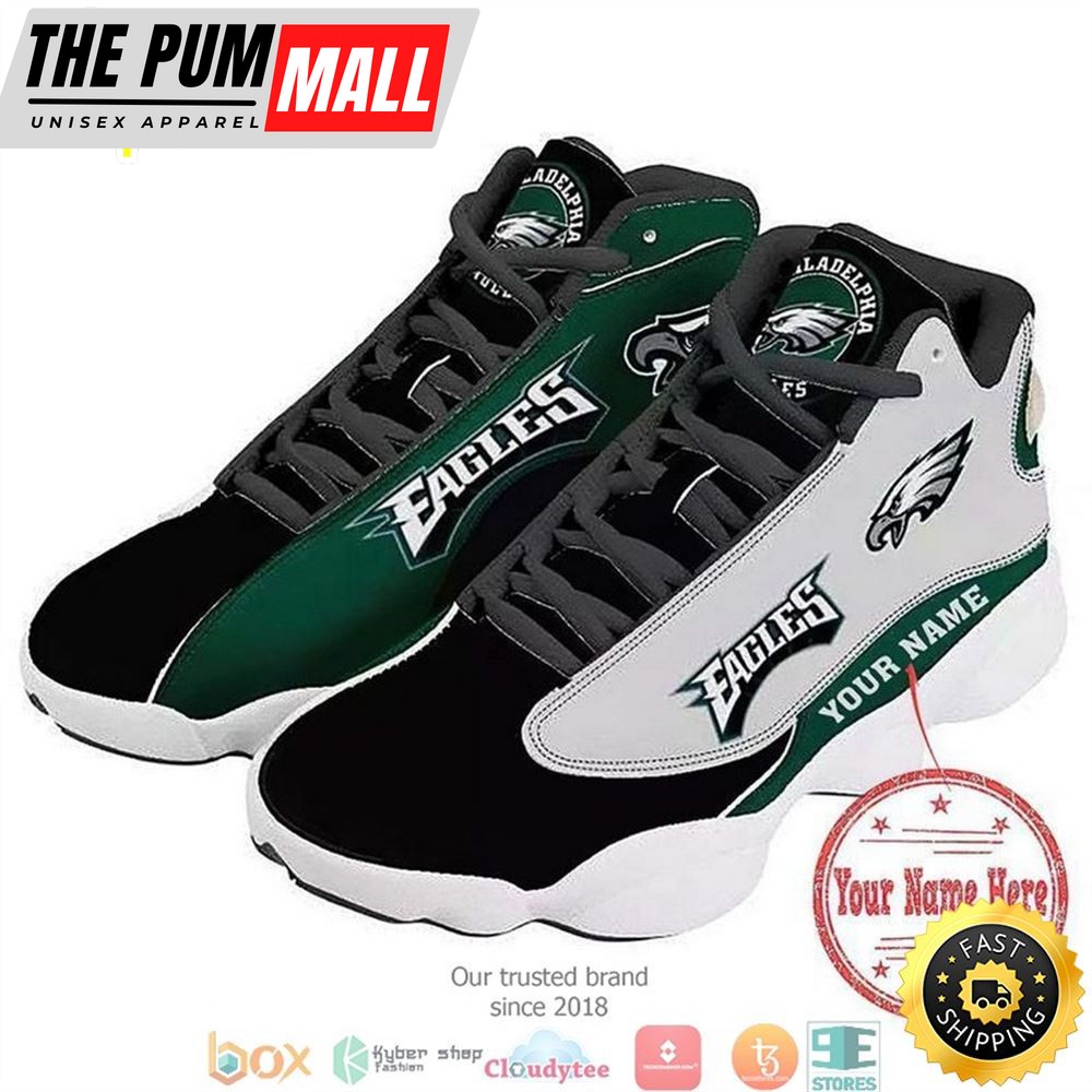 Personalized Philadelphia Eagles Football Nfl Air Jd 13 Sneaker Shoes